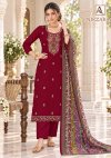 Nirzara By Alok Zam Dyed Embroidery Dress Material